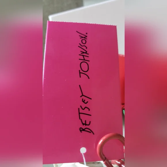 Betsey Johnson White Satchel with Red Heart Accents & Crossbody Strap - Picture 10 of 14